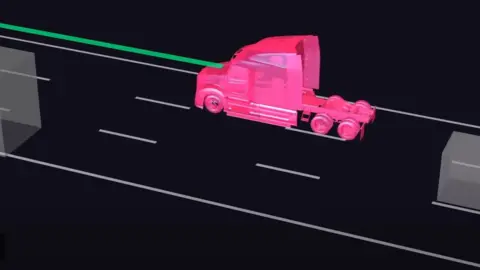 Waabi A truck in Waabi's simulator