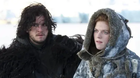 HBO/SKY Kit Harington and Rose Leslie in Game of Thrones