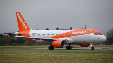 Manxscenes Easyjet flight on Ronaldsway runway