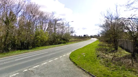 Google Junction of Old Gore Lane and A37 in Somerset