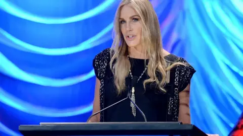 Getty Images Daryl Hannah pictured on 19 October 2013 at Environmental Media Awards