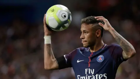 Getty Images Neymar of Paris Saint-Germain