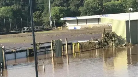 Institute FC The damage was there for all to see on Wednesday morning at the Drumahoe venue