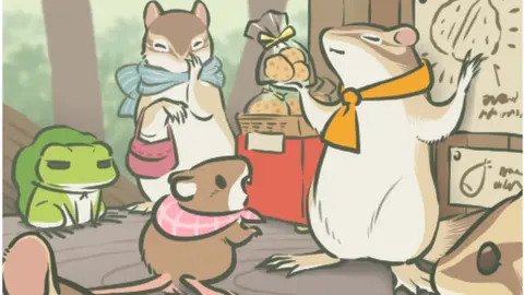 Hit-Point The frog with three rat friends