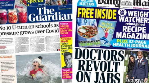 The Guardian and Daily Mail 2 January