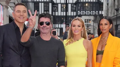 PA Media David Walliams with fellow judges Simon Cowell, Amanda Holden and Alesha Dixon