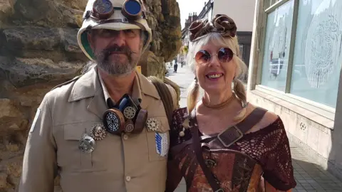 People at the Lincoln steampunk festival 2017