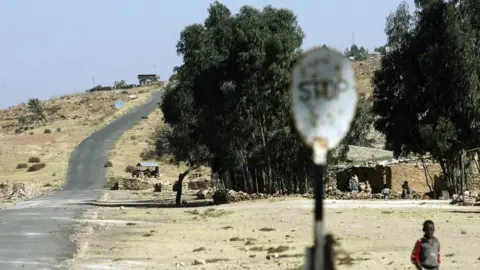 AFP The border area between Ethiopia and the Temporary Security Zone and the Eritrean border in the northern town of Zala Anbesa in the Tigray region of Ethiopia, 19 November 2005