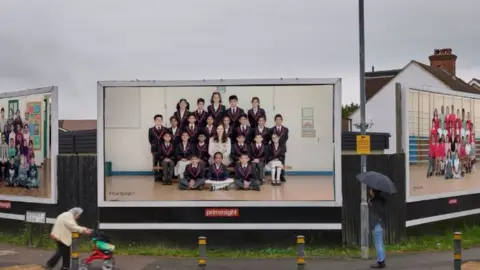 Theo Christelis Year Three class photograph on billboards