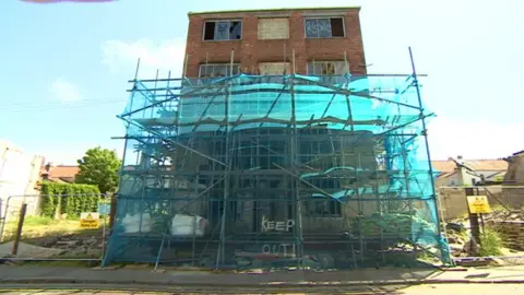 BBC The building in Lyppiatt Road, in Redfield, Bristol