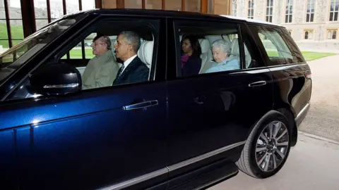 WPA Pool Prince Philip driving the Obamas