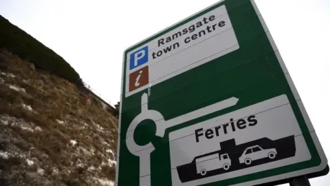 EPA Ferry services have not operated from Ramsgate since 2013, but Seaborne Freight planned to launch services from there by Brexit day on 29 March