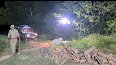 Abhishek Mathur / BBC The ambulance with the teenager's body