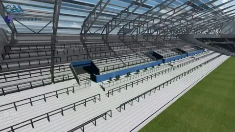 GAA Casement Park standing terrace artist's impression