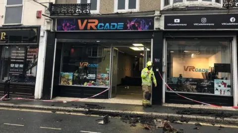 BBC The scene in Fore Street, Newquay