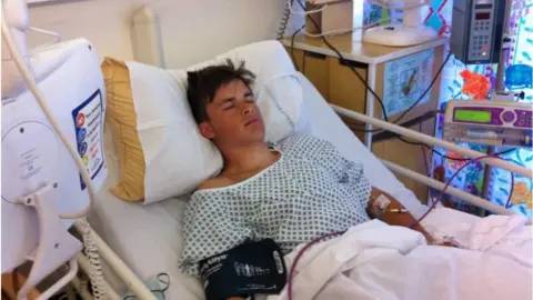 Ross Long Ross after his first operation before chemotherapy started