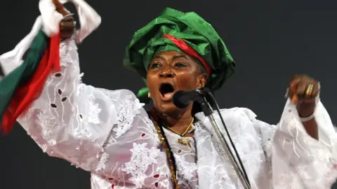 Getty Images Presidential candidate Sarah Jibril campaigns for votes during the presidential primaries of the ruling Peoples Democratic Party in Abuja early January 14, 2011