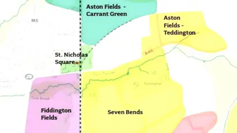 Supplied Tewkesbury Garden Town plan