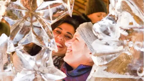 Visit York Moonface ice sculpture