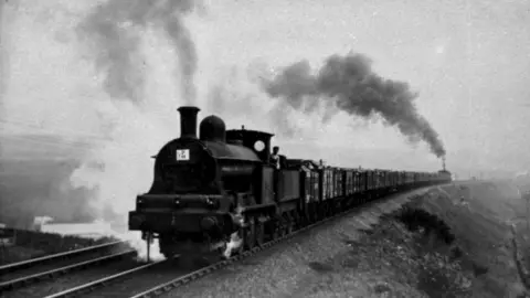 Cumbrian Railways Association Train climbs a hill