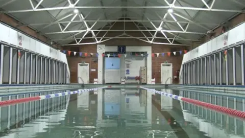 Interior of the baths in Reading