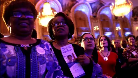 Reuters Lightfoot supporters await election results