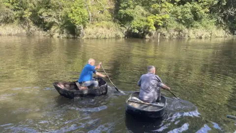 BBC Coracle fishing
