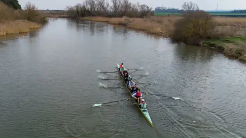 PA Media Cambridge crews training on the river