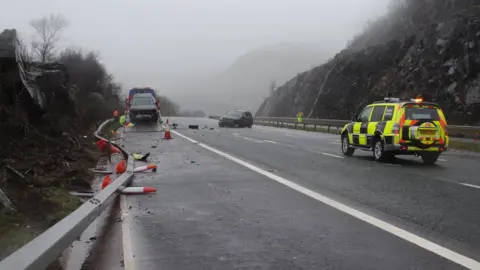 Cumbria Police Crash scene on M6