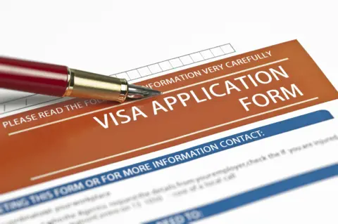 Getty Images A visa application form