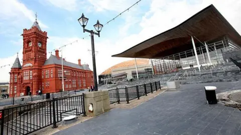 BBC Senedd and Pierhead building in Cardiff Bay