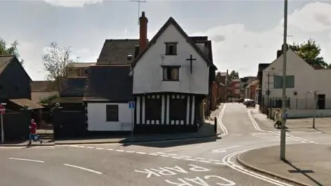 Google Junction of Chapel Street and Oat Street, Evesham