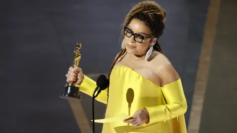 Reuters Ruth E. Carter speaks after winning the Oscar for Best Costume Design for "Black Panther : Wakanda Forever" during the 95th annual Academy Awards ceremony at the Dolby Theatre in Hollywood, Los Angeles, California, USA, 12 March 2023