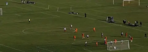 Reuters Football matches on Hackney Marshes in East London