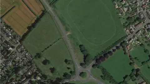 Google Ariel map showing the site of the new housing development