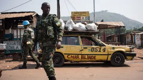 AFP A United Nations Multidimensional Integrated Stabilization Mission in the Central African Republic (MINUSCA) soldier patrols