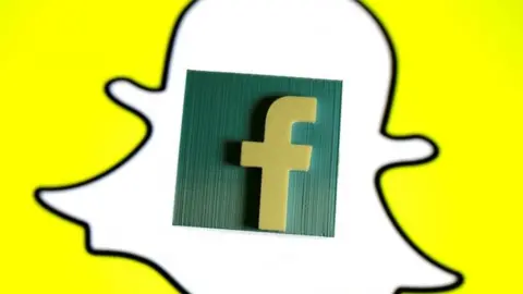 Reuters Facebook and Snapchat logos