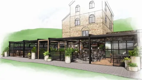 Faber Design and Architecture Tondu Ironworks - proposed terrace