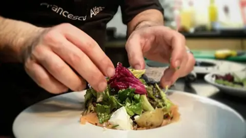 Handout Food at Amore Italian Restaurant in Newcastle-under-Lyme.