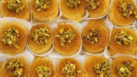 Getty Images Pastries topped with pistachios