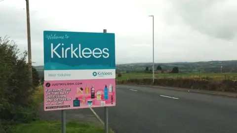 Abigail Marlow/LDRS Welcome to Kirklees sign