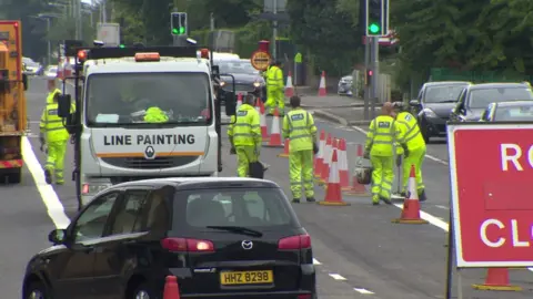 BBC Lines being drawn for east Belfast bus lanes