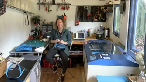 PA Media/Cuprinol Sarah McGoldrick in her shed