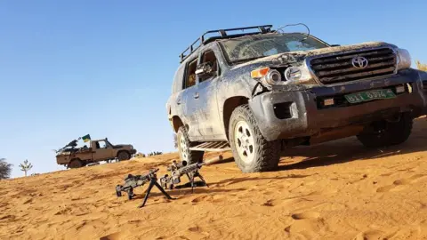 MSA-GATIA Photo of recovered American vehicle and rifles (MSA-GATIA statement)