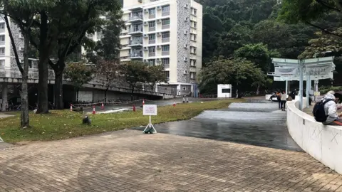 Chinese University Student Press The site at Chinese University of Hong Kong where the Goddess of Democracy used to stand