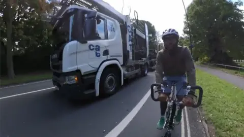 BBC Cyclist in Southampton