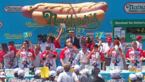 Getty Images The 2019 Nathan's Famous Fourth of July International Hot Dog Eating Contest