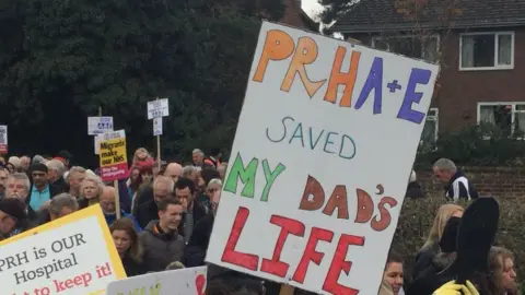 Telford and Wrekin Council People march in the rally