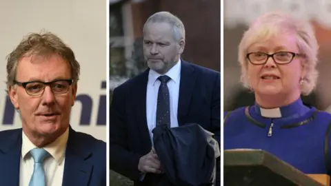 Pacemaker/BBC Mike Nesbitt/Trevor Ringland/ Rev Lesley Carroll