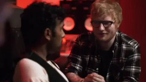 Yesterday/Working Title Films/Danny Boyle Ed Sheeran and Himesh Patel